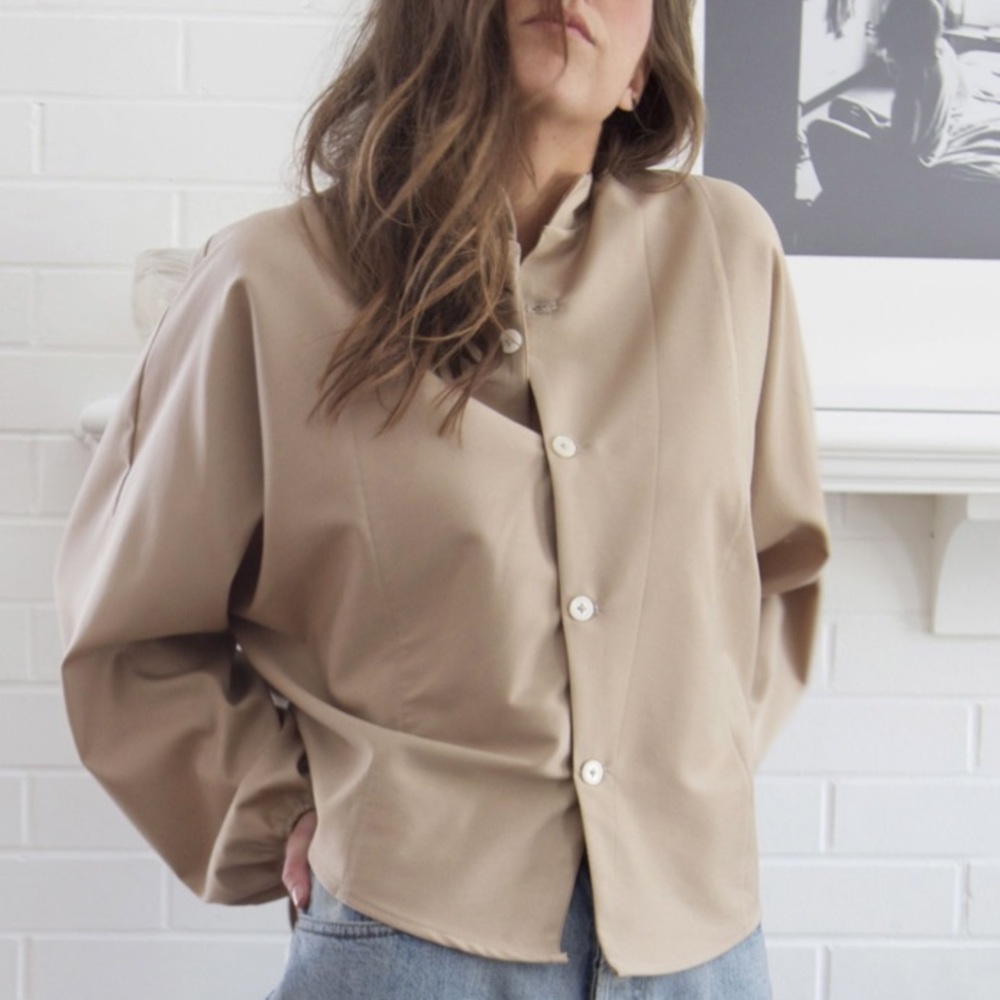 simple, chic button-up top